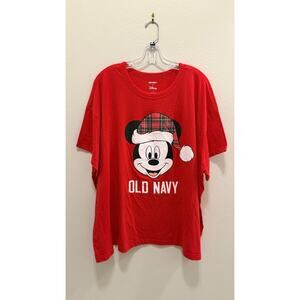 Old Navy x Disney Holiday Logo Graphic T-Shirt Women’s 3XL Plus Size NEW
